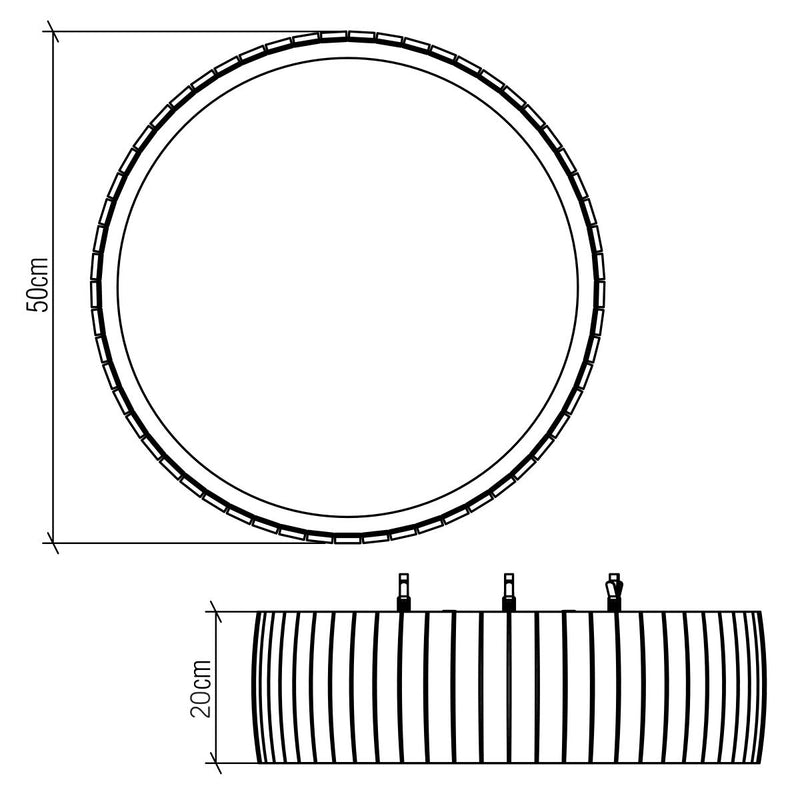 Barrel LED Unterputz - Teak Furnier