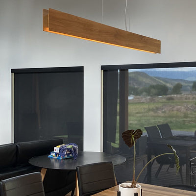 Clean LED Pendelleuchte - Teak Furnier (Neuheit)