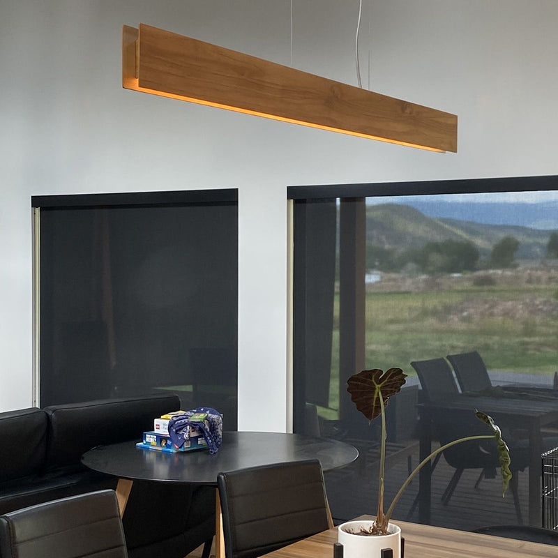Clean LED Pendelleuchte - Teak Furnier (Neuheit)