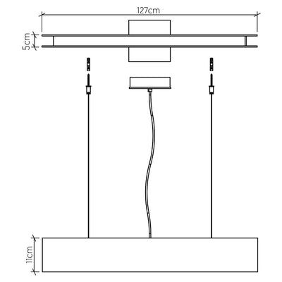 Clean LED Pendelleuchte - Teak Furnier (Neuheit)