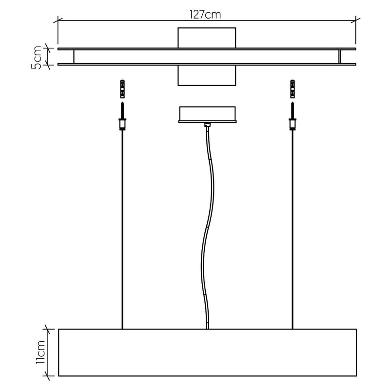 Clean LED Pendelleuchte - Teak Furnier (Neuheit)