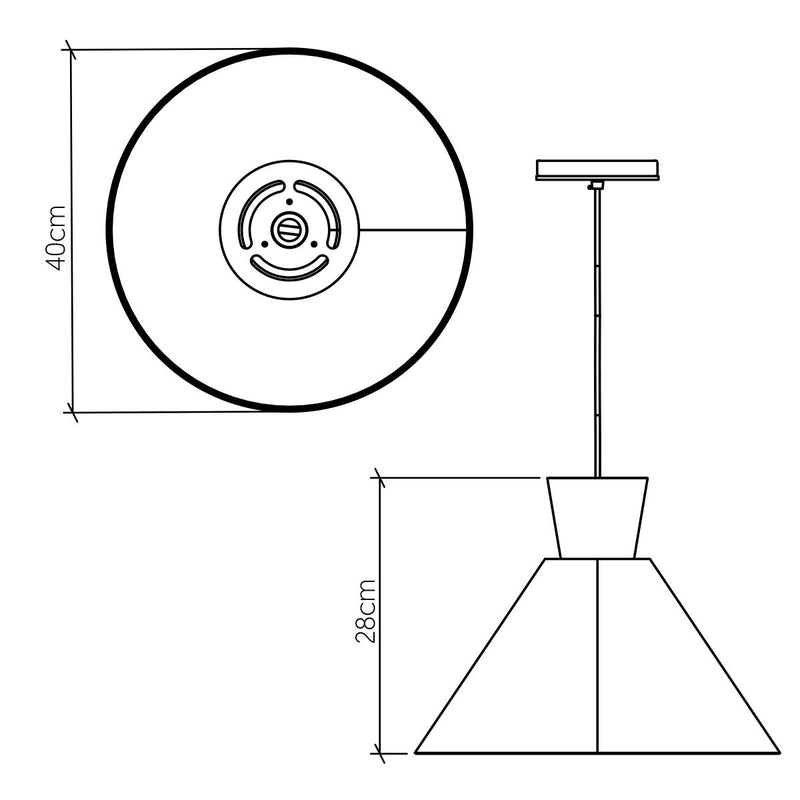 Konische Pendelleuchte - Teak Furnier (Neuheit)
