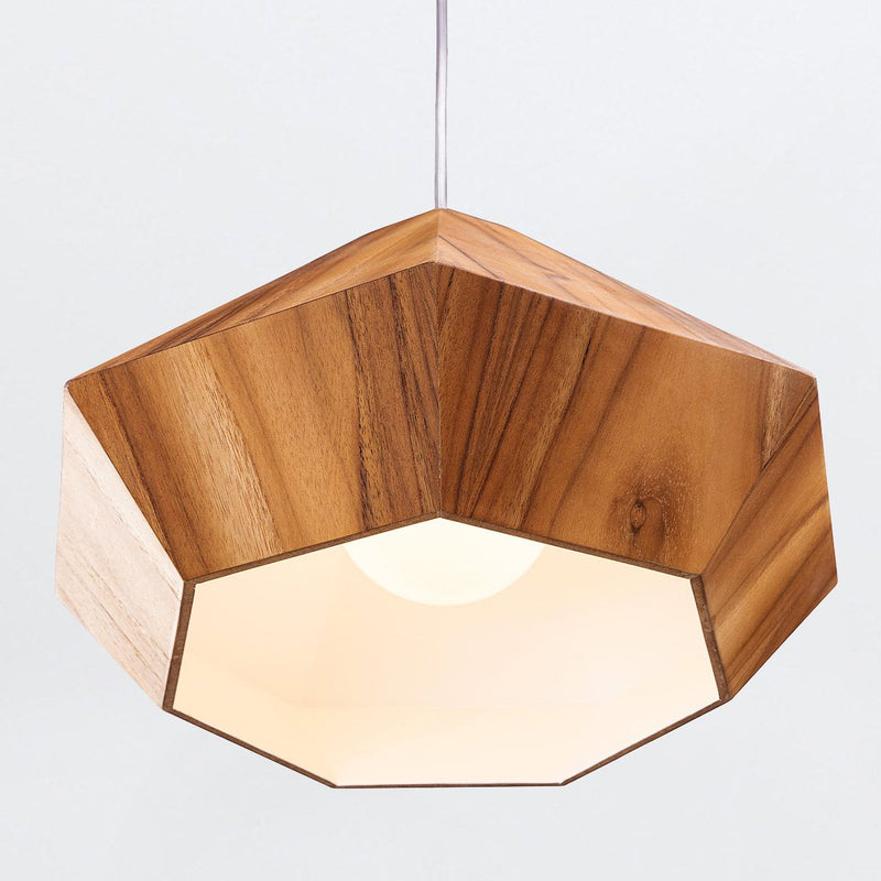 Diamant Pendelleuchte - Teak Furnier (Neuheit)