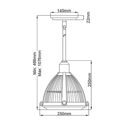 Elroy 1 Light Pendelleuchte - Nickel poliert (Neuheit)