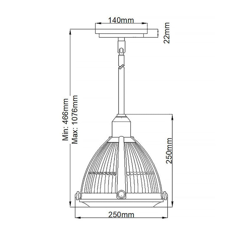 Elroy 1 Light Pendelleuchte - Nickel poliert (Neuheit)