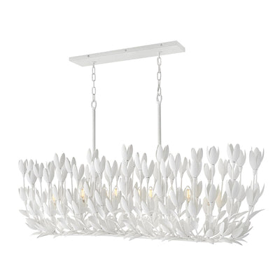 Flora 10 lt Linearer Kronleuchter - Gold brüniert oder Strukturierter Gips (Neuheit)