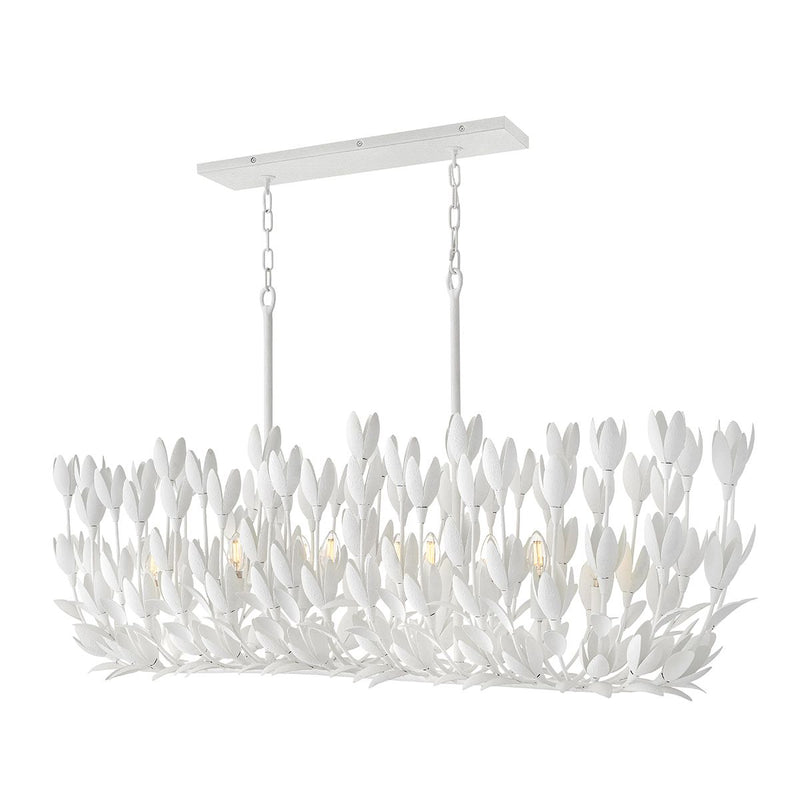 Flora 10 lt Linearer Kronleuchter - Gold brüniert oder Strukturierter Gips (Neuheit)