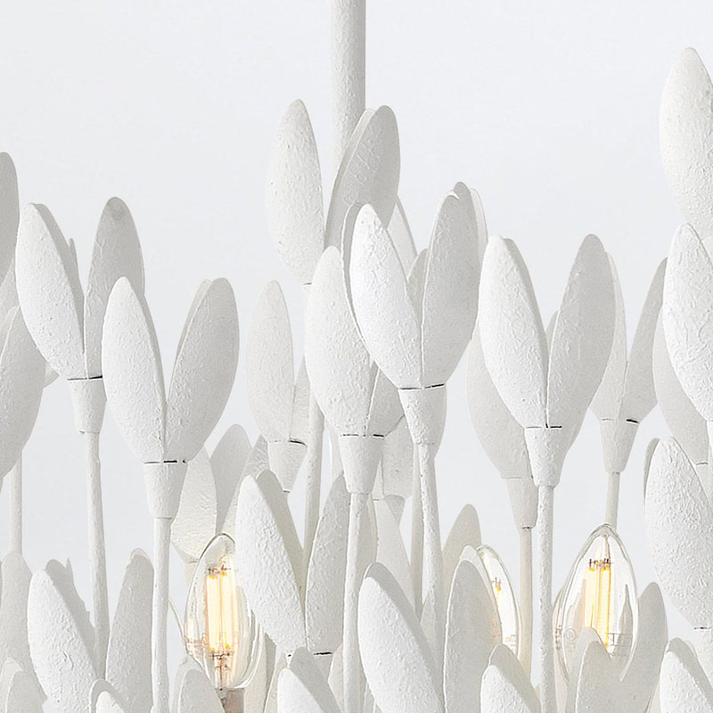 Flora 10 lt Linearer Kronleuchter - Gold brüniert oder Strukturierter Gips (Neuheit)