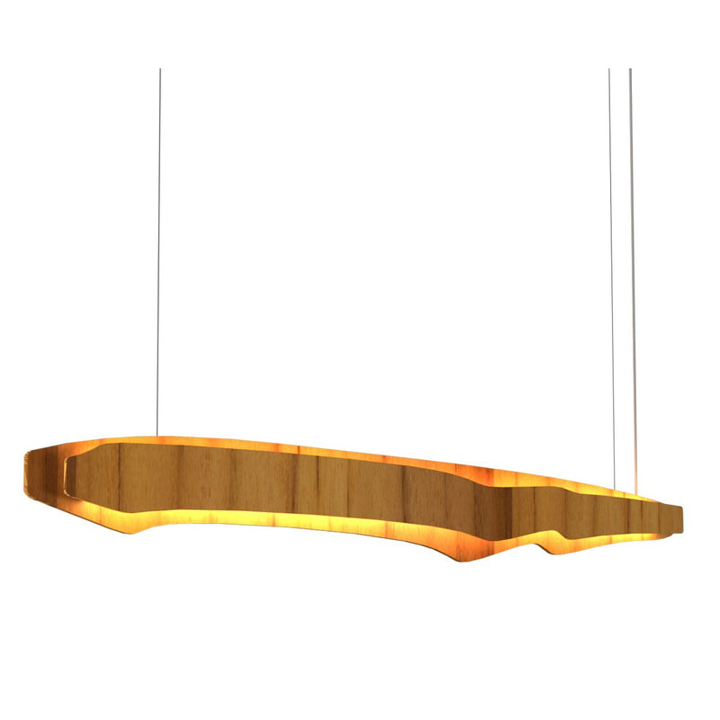 Horizon LED Linear 100cm oder 140cm Pendelleuchte - Teak Furnier (Neuheit)