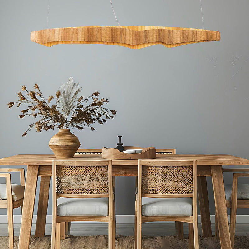 Horizon LED Linear 100cm oder 140cm Pendelleuchte - Teak Furnier (Neuheit)
