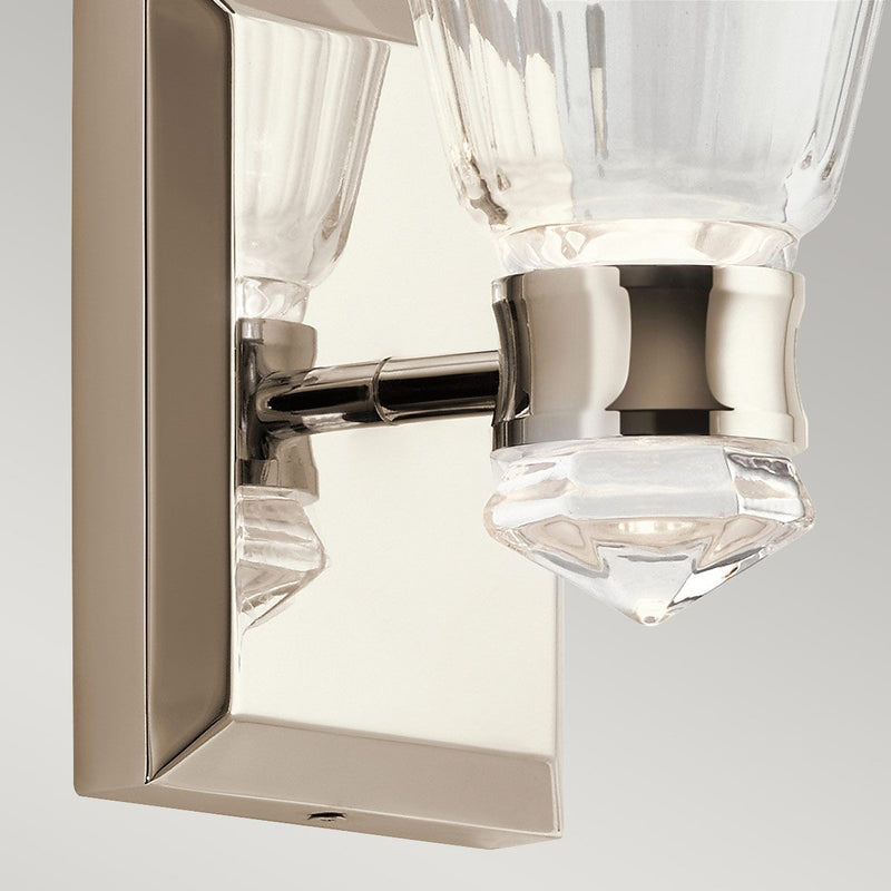 Kayva LED 1 Arm Dual-beleuchtete Wandleuchte - Nickel poliert