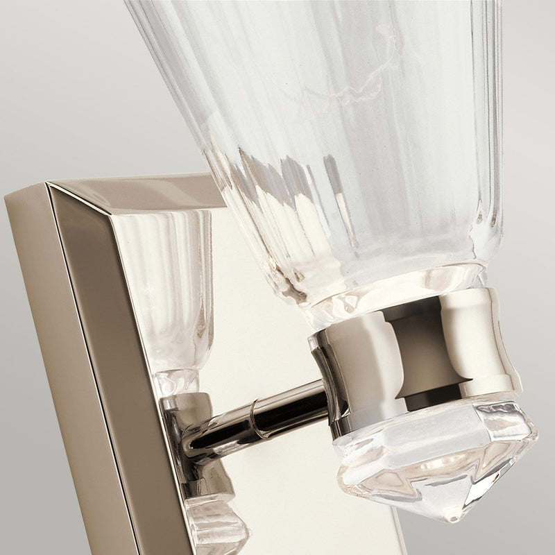 Kayva LED 1 Arm Dual-beleuchtete Wandleuchte - Nickel poliert