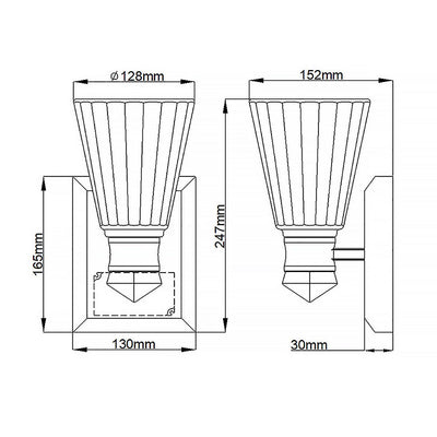 Kayva LED 1 Arm Dual-beleuchtete Wandleuchte - Nickel poliert
