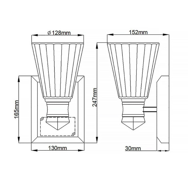 Kayva LED 1 Arm Dual-beleuchtete Wandleuchte - Nickel poliert