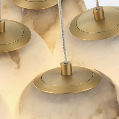 Kepler 7 Lt Alabaster Cluster Anhänger - Gold