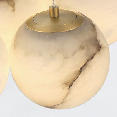 Kepler 7 Lt Alabaster Cluster Anhänger - Gold