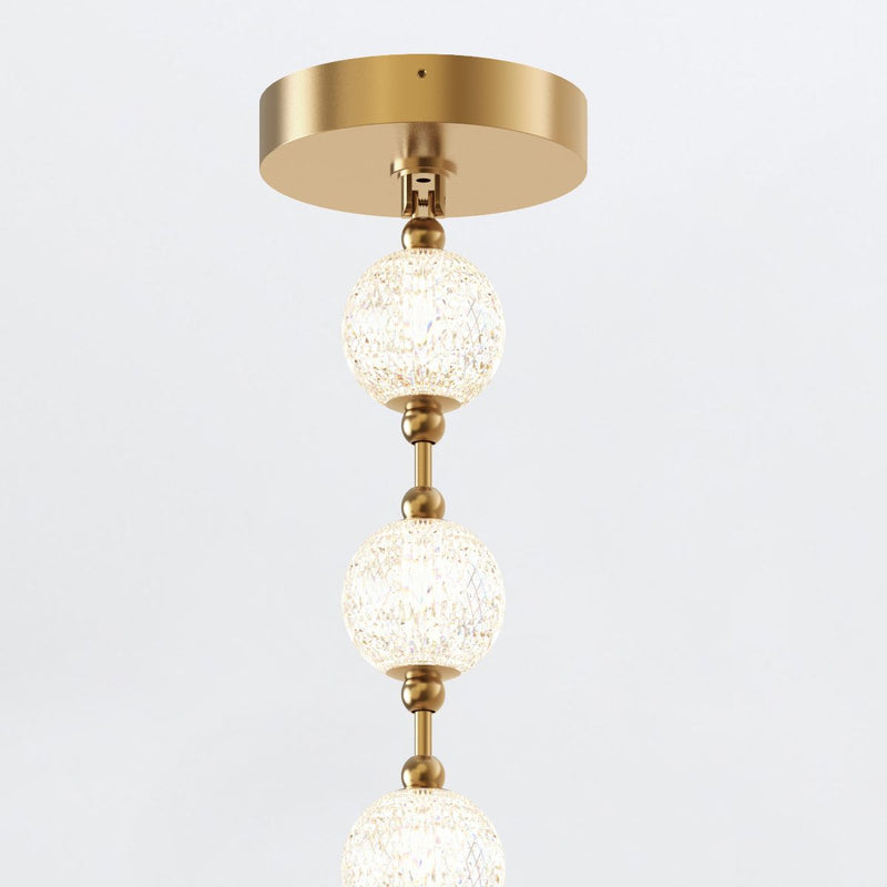 Marni 16 Kopf LED Pendelleuchte - Messing Natur (Neuheit)