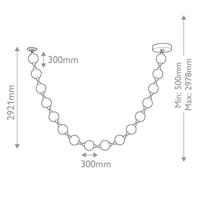 Marni 16 Kopf LED Pendelleuchte - Messing Natur (Neuheit)