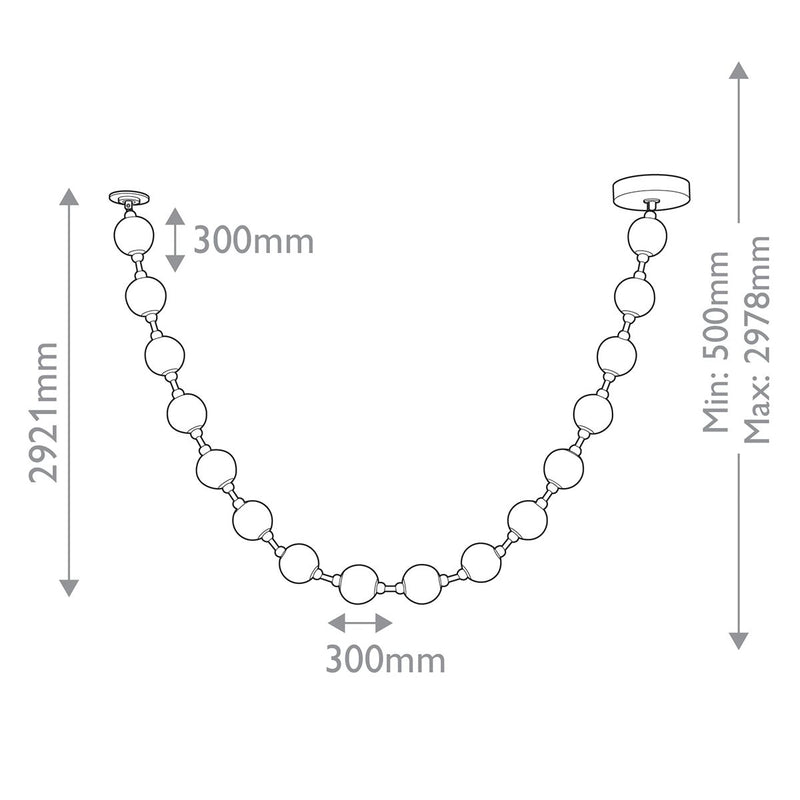 Marni 16 Kopf LED Pendelleuchte - Messing Natur (Neuheit)