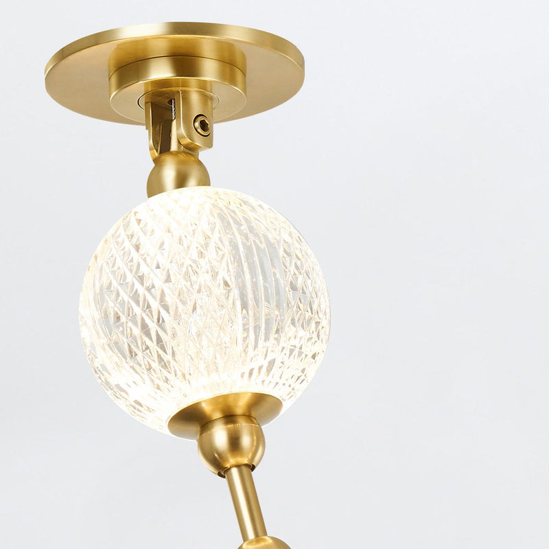 Marni 8 Kopf LED Pendelleuchte - Natürliches Messing (Neuheit)