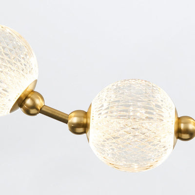 Marni 8 Kopf LED Pendelleuchte - Natürliches Messing (Neuheit)