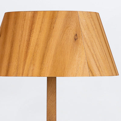 Nostalgie Tischleuchte (53cm) - Teak Furnier (Neuheit)