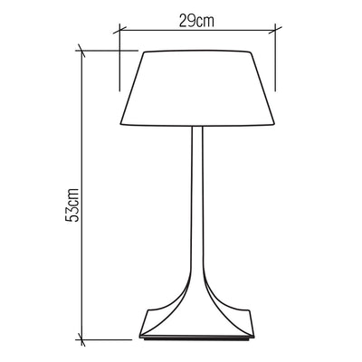Nostalgie Tischleuchte (53cm) - Teak Furnier (Neuheit)