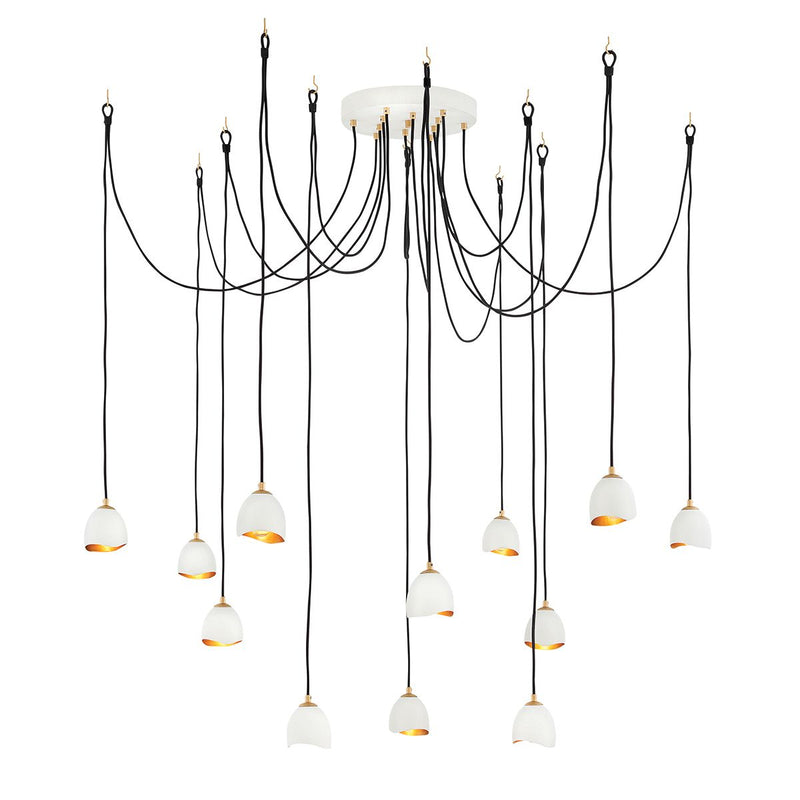 Nula 12 Light Pendelleuchte - Muschel Weiß & Luxe Gold (Neuheit)