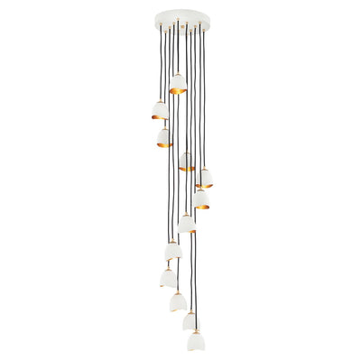Nula 12 Light Pendelleuchte - Muschel Weiß & Luxe Gold (Neuheit)
