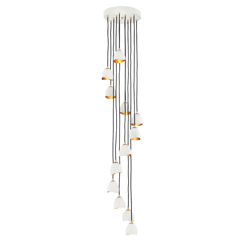 Nula 12 Light Pendelleuchte - Muschel Weiß & Luxe Gold (Neuheit)