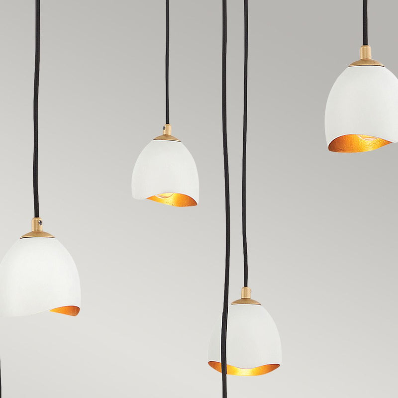 Nula 12 Light Pendelleuchte - Muschel Weiß & Luxe Gold (Neuheit)