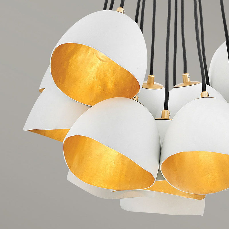 Nula 15 Light Pendelleuchte - Muschel Weiß & Luxe Gold (Neuheit)