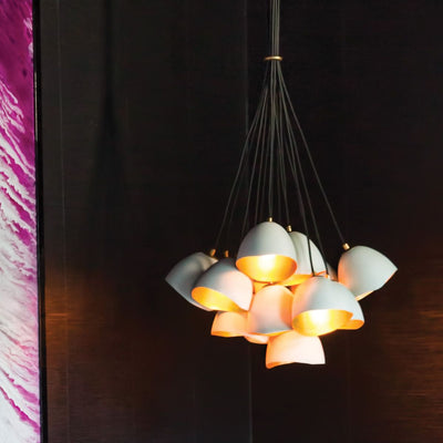 Nula 15 Light Pendelleuchte - Muschel Weiß & Luxe Gold (Neuheit)