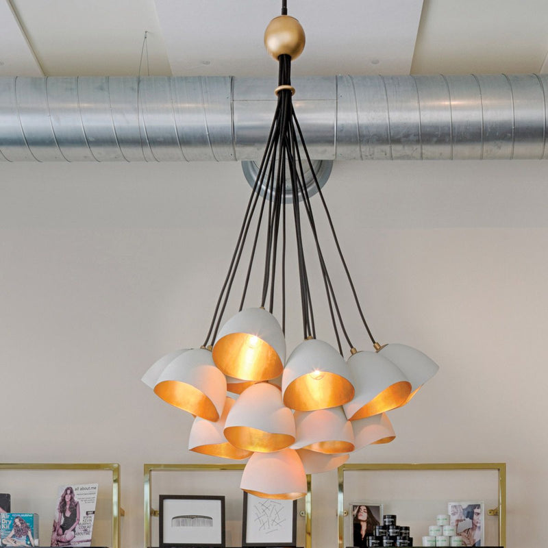Nula 15 Light Pendelleuchte - Muschel Weiß & Luxe Gold (Neuheit)