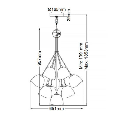 Nula 15 Light Pendelleuchte - Muschel Weiß & Luxe Gold (Neuheit)