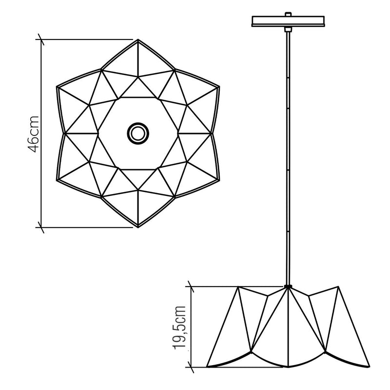 Physalis Pendelleuchte - Teak Furnier (Neuheit)