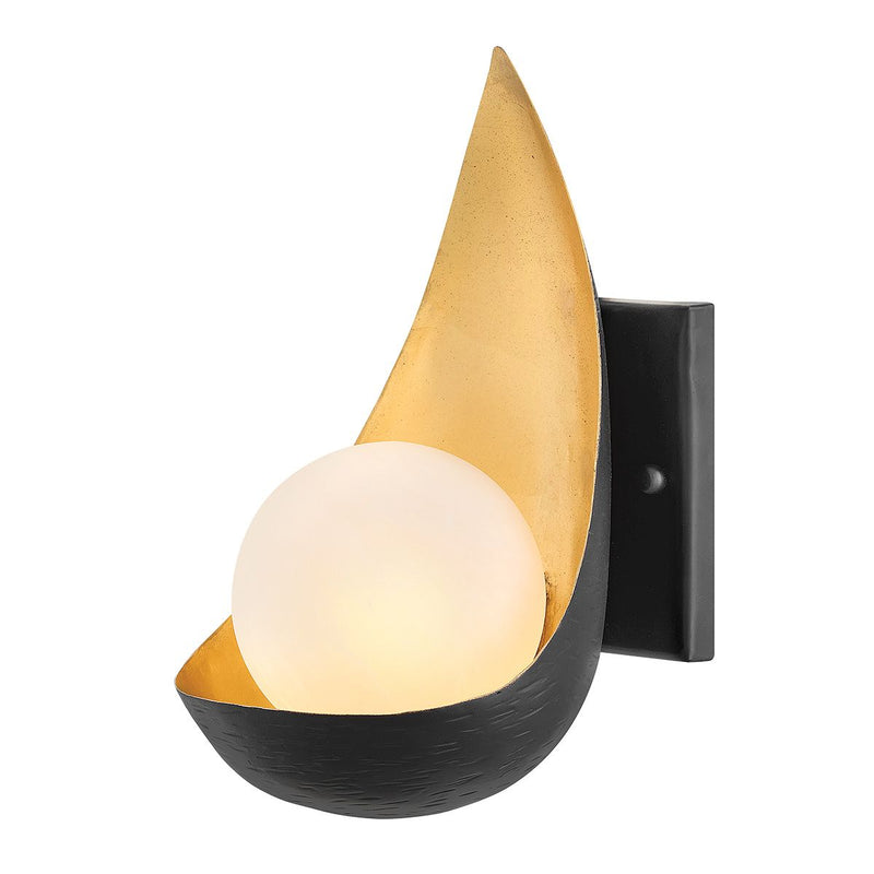 Ren 1 Light Wandleuchte - Mattschwarz & Gold (Neuheit)