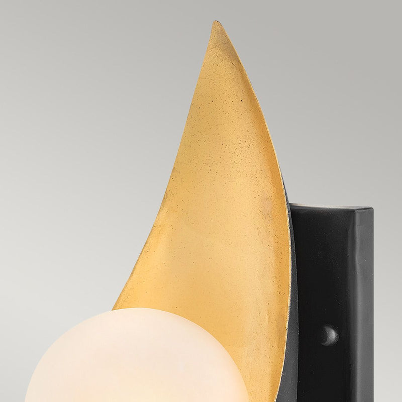 Ren 1 Light Wandleuchte - Mattschwarz & Gold (Neuheit)