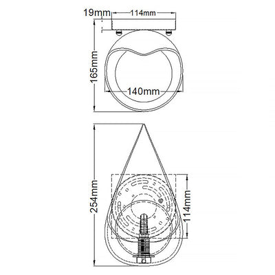 Ren 1 Light Wandleuchte - Mattschwarz & Gold (Neuheit)