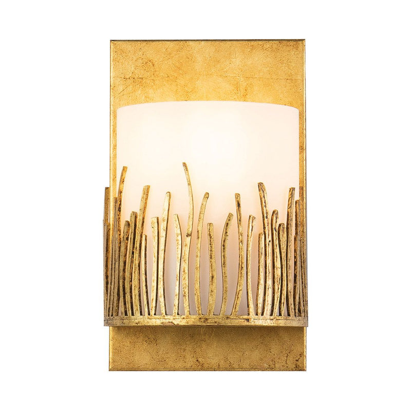 Sawgrass 1 lt Wandleuchte - Blattgold mit antiker Glasur (lieferbar ab Juli 25)