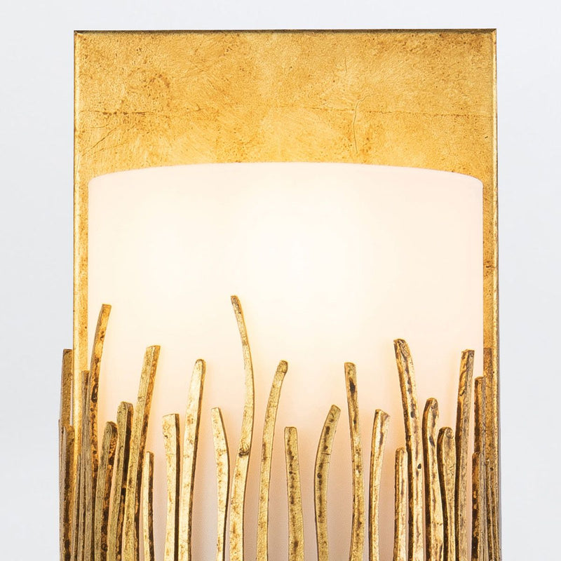 Sawgrass 1 lt Wandleuchte - Blattgold mit antiker Glasur (lieferbar ab Juli 25)