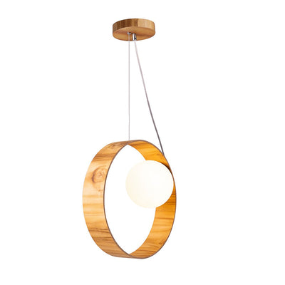 Sfera 1lt Pendelleuchte - Teak Furnier (Neuheit)