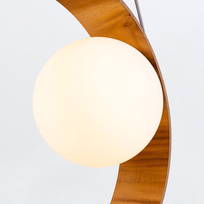 Sfera 1lt Pendelleuchte - Teak Furnier (Neuheit)