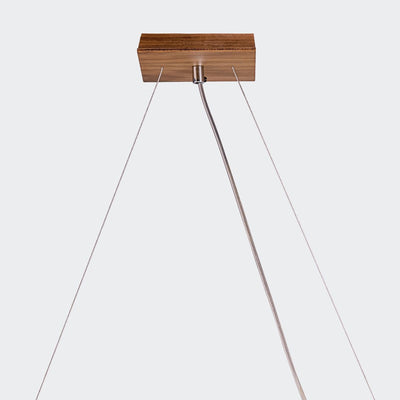 Sfera 3lt Lineare Pendelleuchte - Teak Furnier