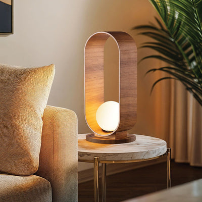 Sfera Tischleuchte - Teak Furnier (Neuheit)