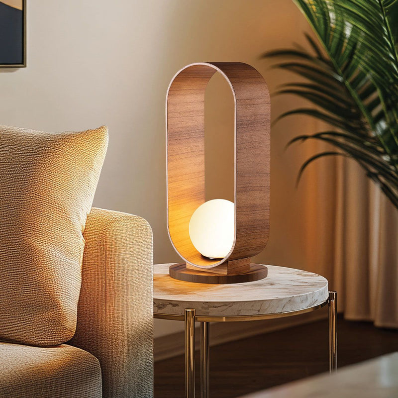 Sfera Tischleuchte - Teak Furnier (Neuheit)