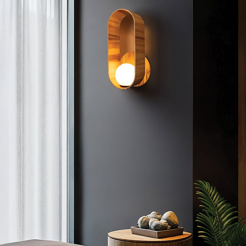 Sfera Wandleuchte - Teak Furnier (Neuheit)