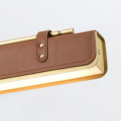 Valise LED-Pendelleuchte - Vintage Messing/Smoking-Leder (Neuheit)
