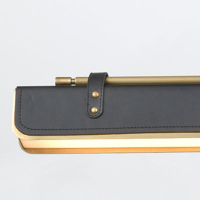 Valise LED-Pendelleuchte - Vintage Messing/Smoking-Leder (Neuheit)
