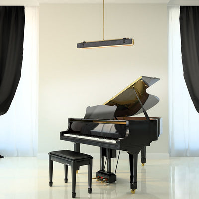 Valise LED-Pendelleuchte - Vintage Messing/Smoking-Leder (Neuheit)
